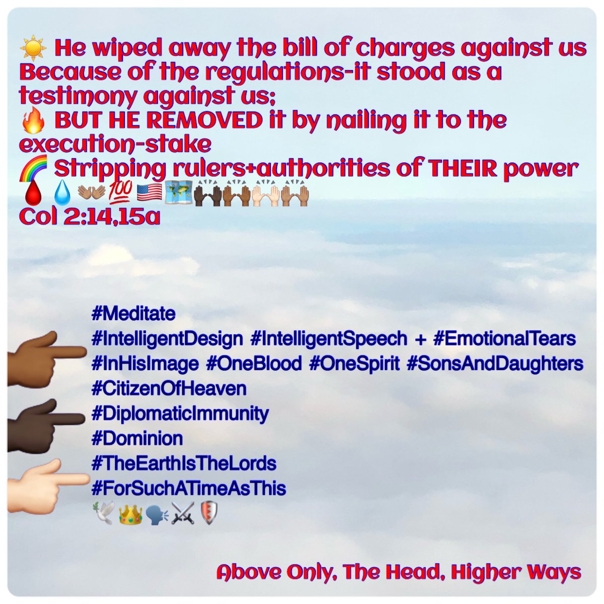 OpenOurEyesYHVH's tweet photo. @prayingmedic If you don't have peace-Draw Near🔥
#Meditate Grace+Truth
You WILL Manifest #InHisImage Likeness
#LiftUpYourEyes
#SonsAndDaughters #HigherWays
#AuthorityOfTheBeliever #Ambassadors #CitizensOfHeaven #DiplomaticImmunity
#WalkInLove #LiveByFaith #BeLoved #BeLed #PeaceBeWithYou 🌈🕊️ https://t.co/naZA1MCsL9