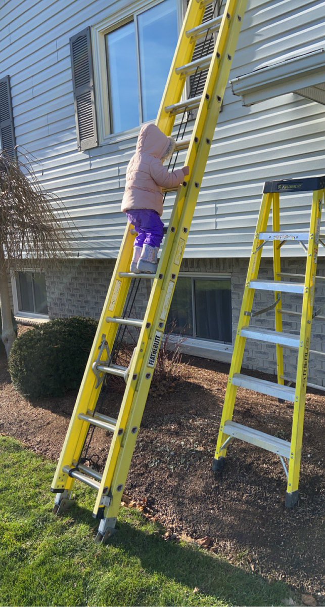 gregsbauman's tweet photo. She makes me proud and terrifies me at the same time. 20 months old and not afraid to try anything. https://t.co/eSKIllxS48