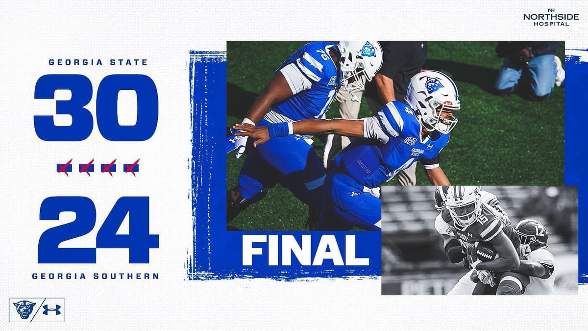 GeorgiaStateU's tweet photo. The real GSU!
#statenotsouthern #lightitblue #thestateway @GSUPanthers @GeorgiaStateFB https://t.co/MCt5rmUNR9