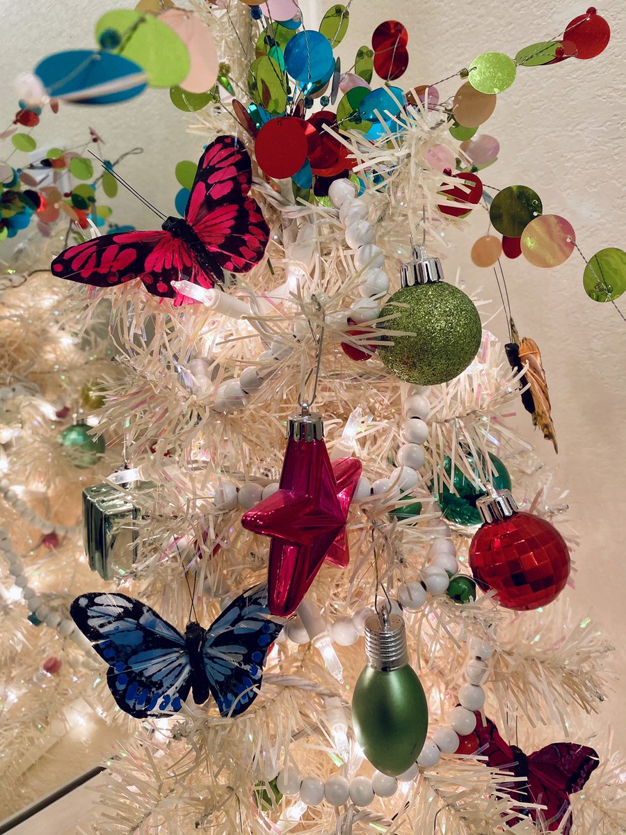 HauteShotsVegas's tweet photo. Okay, last one, I promise. Christmas decorating simply would not have been complete without also putting up my little butterfly tree. All done now and definitely in the holiday spirit! 🦋 #holidaydecorating #christmasspirit #butterflytree https://t.co/cSYXbJRP7L