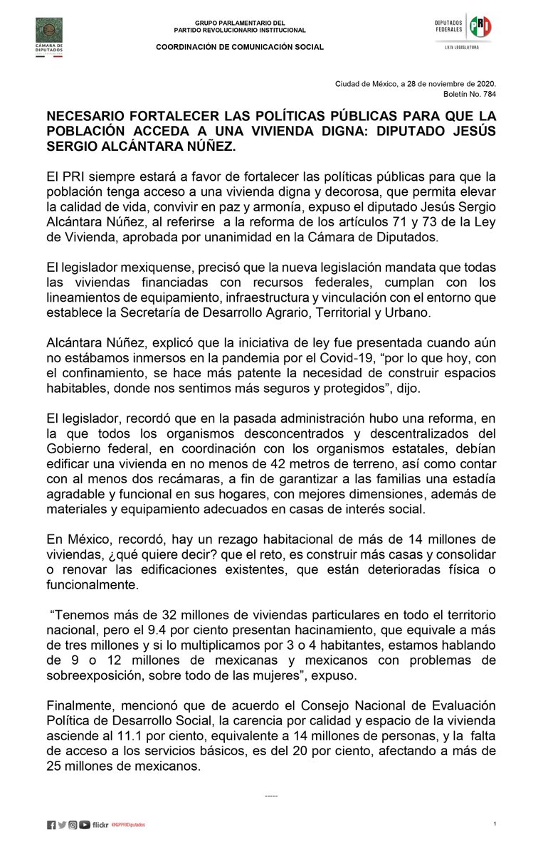 GPPRIDiputados's tweet photo. El PRI siempre estará a favor de fortalecer las políticas públicas para que la población tenga acceso a una vivienda digna y decorosa, que permita elevar la calidad de vida, convivir en paz y armonía: @jesusalcantaran https://t.co/HQu6kQMtfl