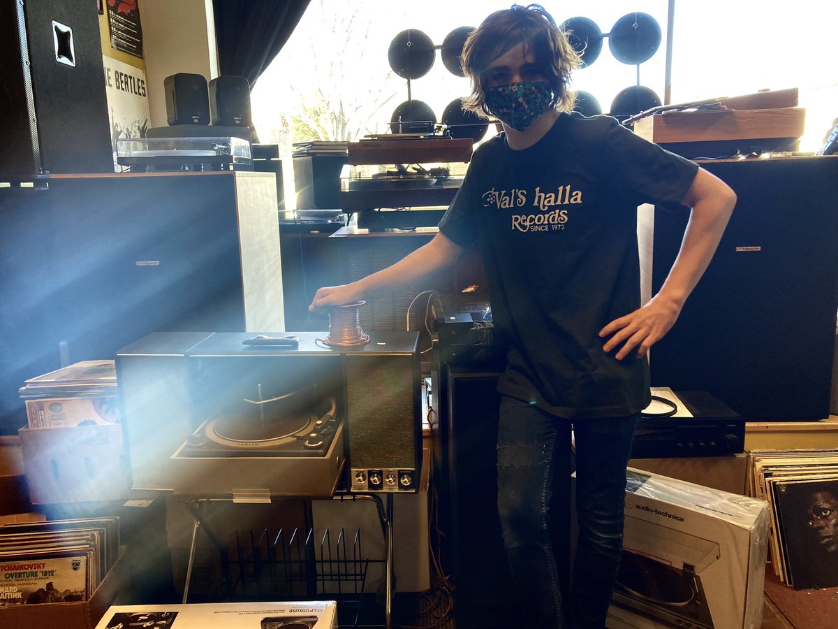 Don’t be “Green” with envy, get yourself one of our new color combo Val’s shirts and why not pick up some equipment (on sale today) for Small Business Saturday?!  valshallarecords.com/product/new-ol…