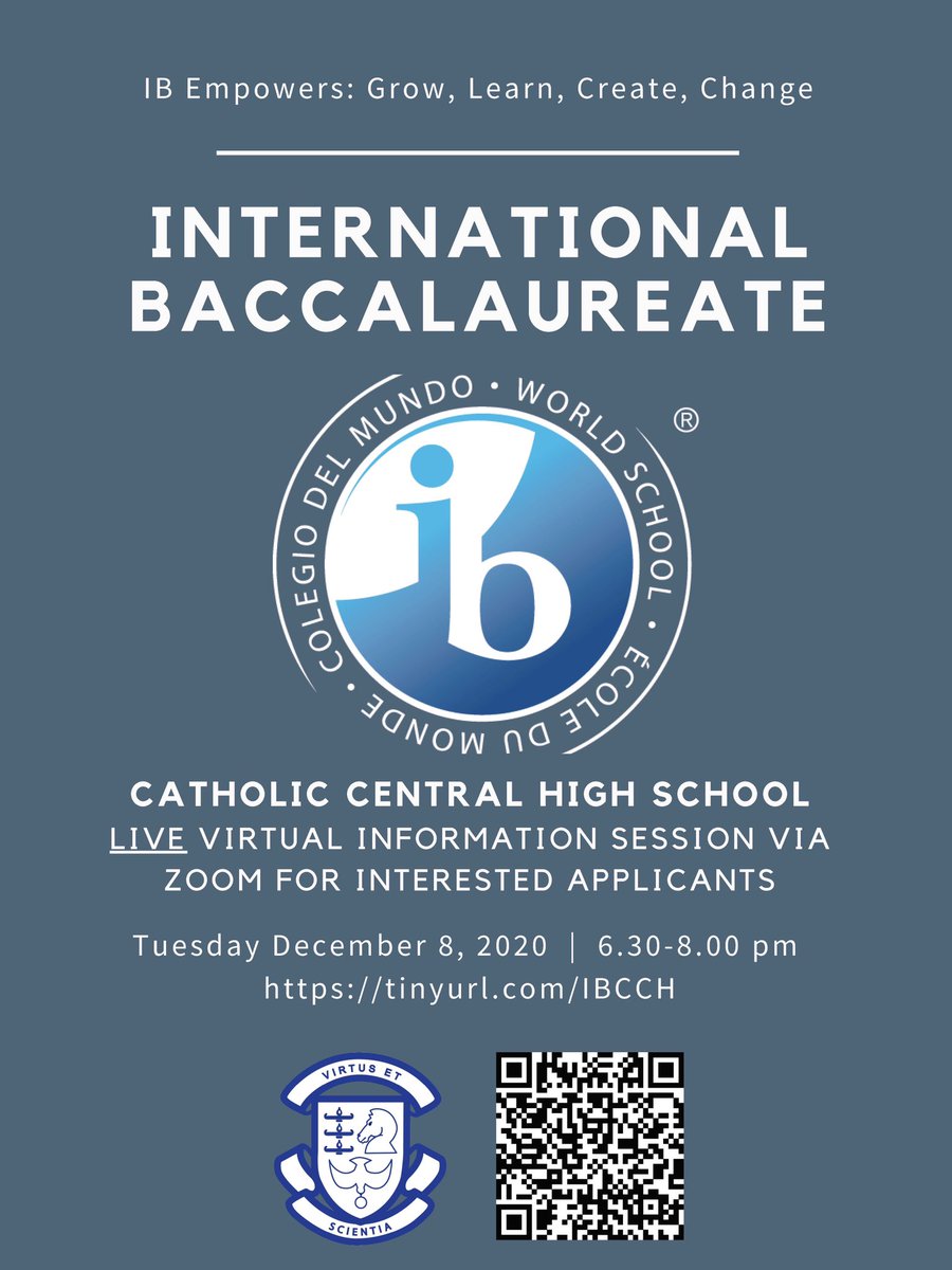 CCHIB4's tweet photo. LIVE virtual information session for students interested in applying to the IB programme for 2020/21. Tuesday December 8, 6:30-8:00 pm. https://t.co/SSkdUIIS9V https://t.co/Aw8DA1kjH9