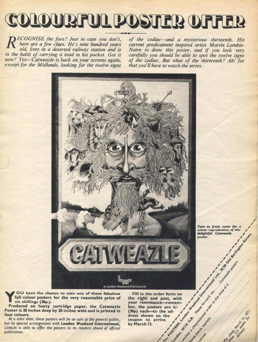 (Though I'm not sure how many children wanted a Catweazle poster for their bedroom wall).