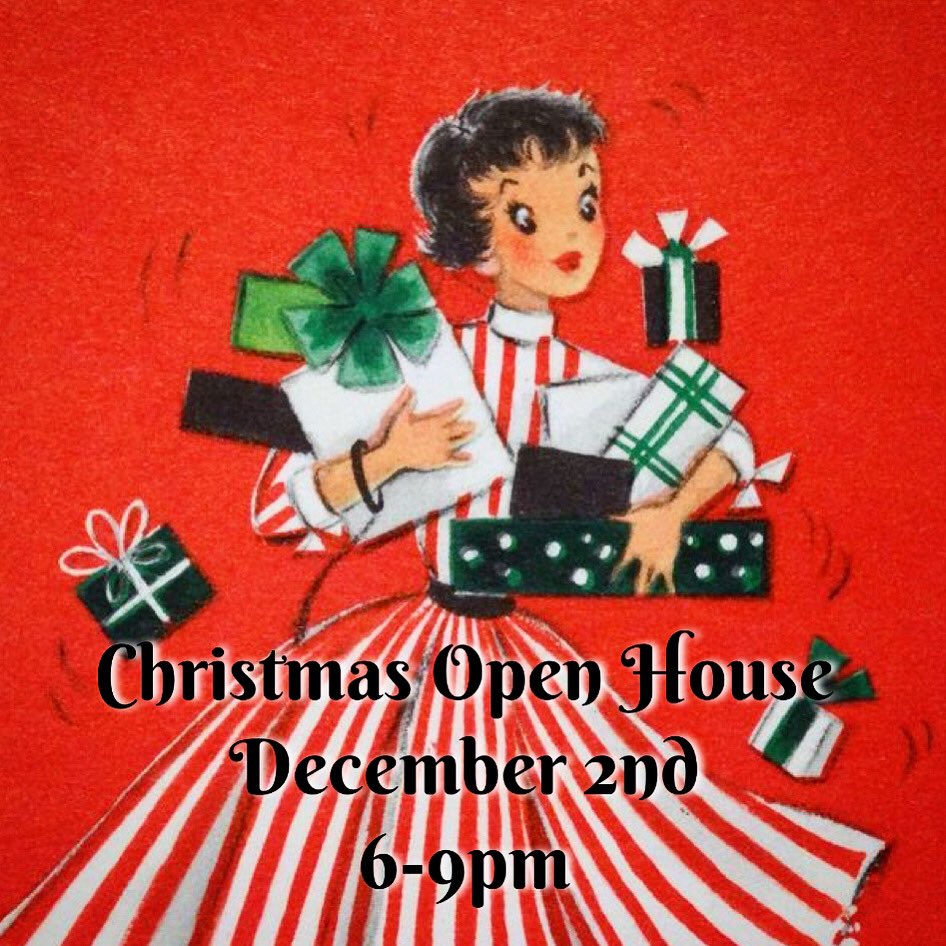 Have you heard about our Christmas open house?! 
Swag bags for every guest, 10% off store wide and raffles! 
Get your Christmas shopping done in a PRIVATE SHOPPING experience! eventbrite.ca/e/christmas-op…