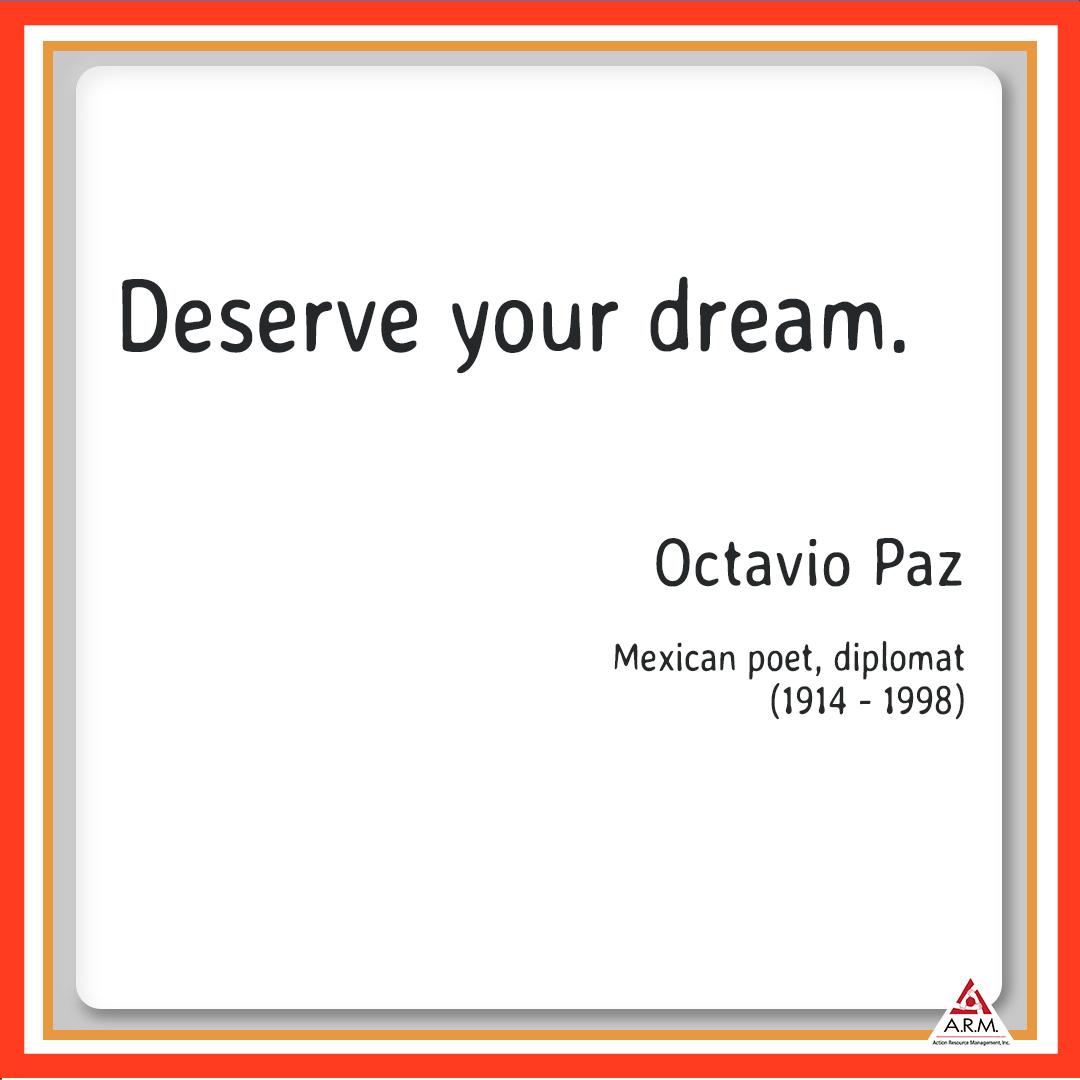 Deserve your dream.
Octavio Paz
💪🏽A.R.M. yourself with a job! Staffing offices in Orange County & Inland Empire. Hablamos Español.
#OctavioPaz #quoteoftheday #ARMJobs #fullerton #Upland #warehousejobs #hablamosespanol https://t.co/bcKyOcgDQb