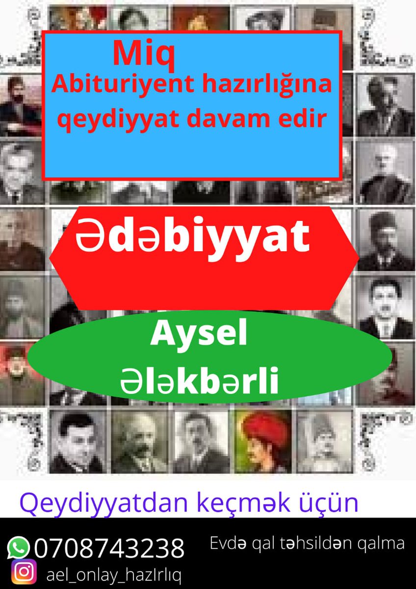 #Abituriyent
#Miq
#kurs
#onlayn
#Ədəbiyyat
#Azərbaycandili
#Abituriyent #Abituriyentlər #Abituryenthazırlığı #İmtahah #Məktəb #Məktəblilər #Təhsil