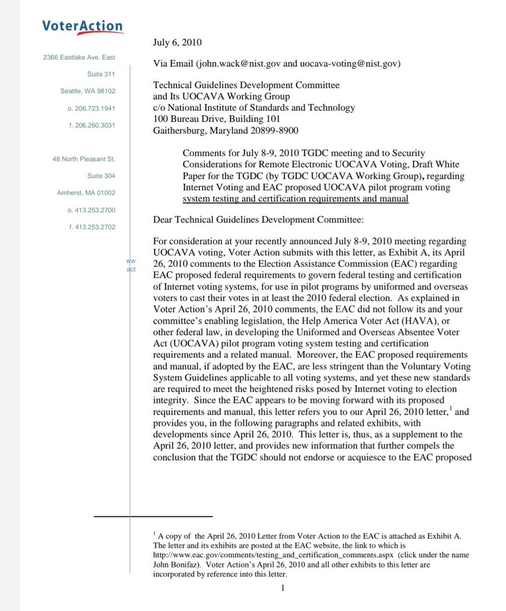 3. On July 6th 2010 he highlighted to the Technical Guidelines Development Committeeand Its UOCAVA Working Group what is, in essence, the exact same concerns that the Trump team including  @SidneyPowell1  @RudyGiuliani  @LLinWood have repeatedly underscored over the last few weeks.