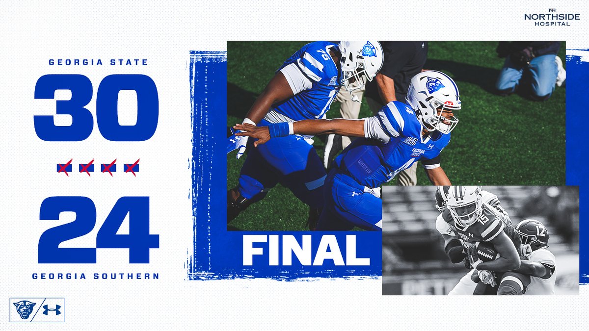 GeorgiaStateFB's tweet image. STATE NEVER SOUTHERN! 🤫

#LightItBlue | #WinTheBATL21