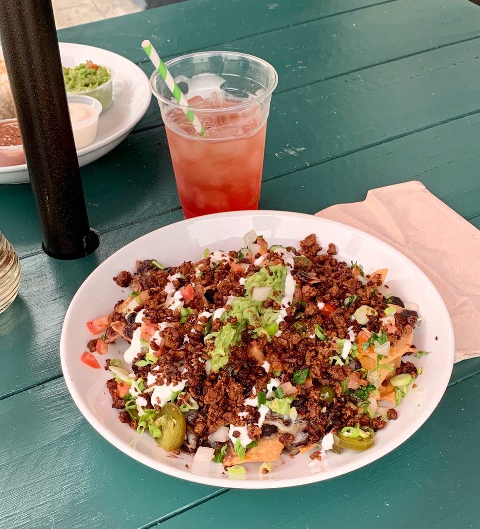 saturncafe's tweet photo. Cooking your own dinner tonight 'Nacho' thing? Give your stove the night off with this hearty plate of nachos, served with spicy "ground beef" from #SaturnNELA. Order it vegan by request and share it with your friends!
 #EagleRock https://t.co/5qyIND4yFj
