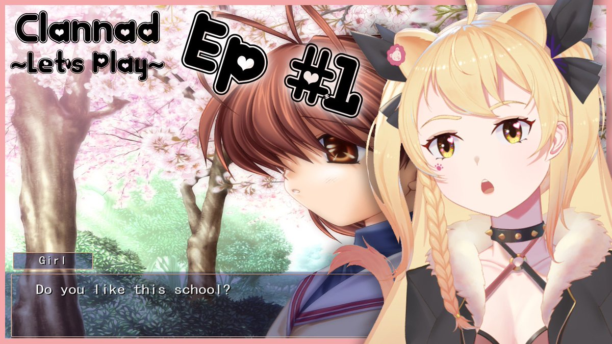 AreilleAri's tweet photo. NEW VIDEO AIRING IN 5 MINUTES🐾!
Go check it out!
https://t.co/RL3rdzwjHa
Decided to try a Visual Noval play through 😱 super excited! Hope all my aRawRas enjoy it💕
#clannad #vtuber #vtuberEN #anime #gaming #kpop #visualnoval https://t.co/9mrJWt4IGk
