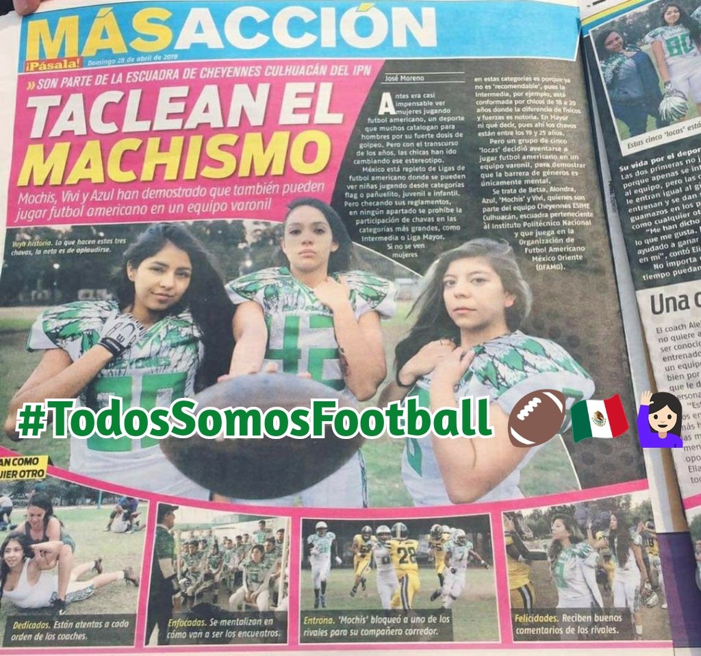 Tonatiuhacolor's tweet photo. @SECNetwork @Jrbae Meanwhile in Mexico...

@CheyennesEsimeC
Intermedia Colegial 2019 @Ofamo2 

#TodosSomosFootball 🏈🇲🇽🙋🏻‍♀️
#WomenEmpowerment 🙋🏻‍♀️👊

cc
@mundodelovoide 
@coachestribune https://t.co/W1IhKfjWqY