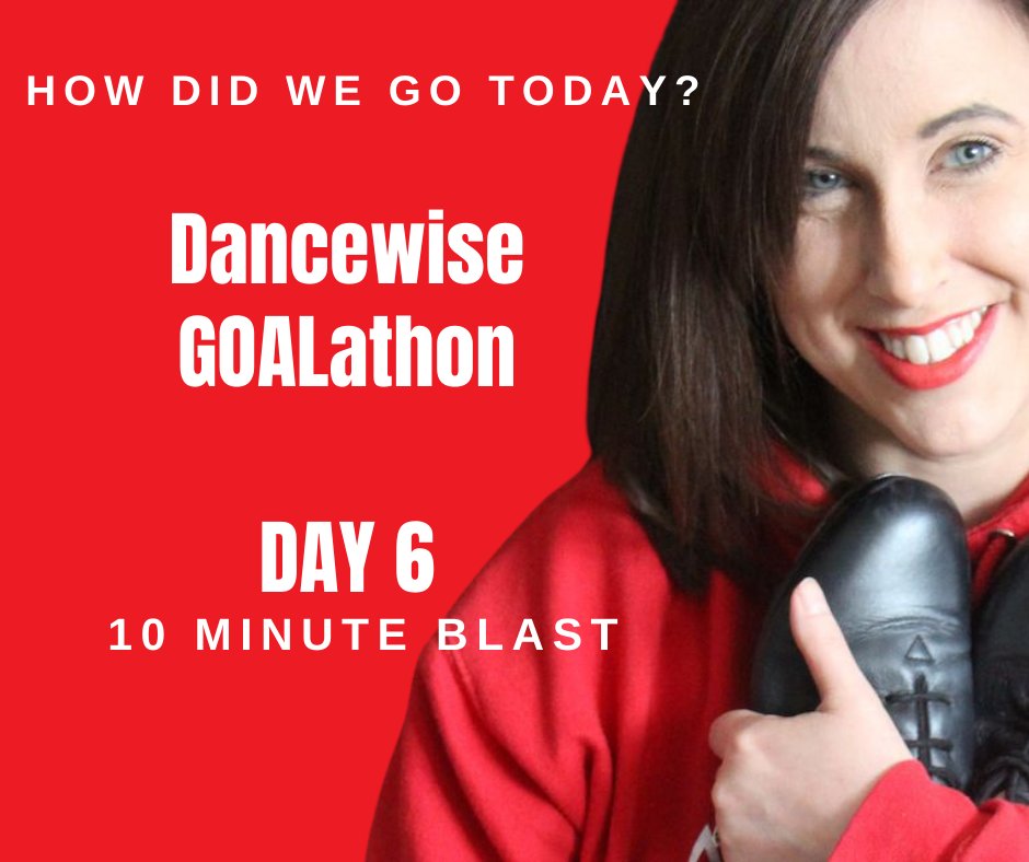 Dancewise's tweet image. Day 6 of the #DancewiseGOALathon is to do a 10 minute blast! 🔥

Spend just 10 minutes REALLY focussed energy on achieving your goal.

Need a hand?  ed.gr/c0548 ❤️