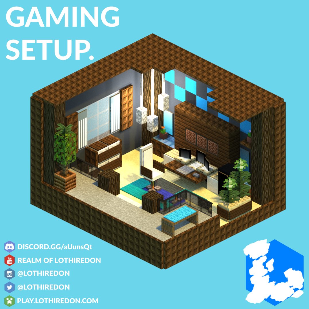 Lothiredon's tweet photo. Always wanted to have a gaming room in Minecraft? Now you can with this interior inspiration!

#Minecraft #minecraft建築コミュ https://t.co/l0WLodCkV1