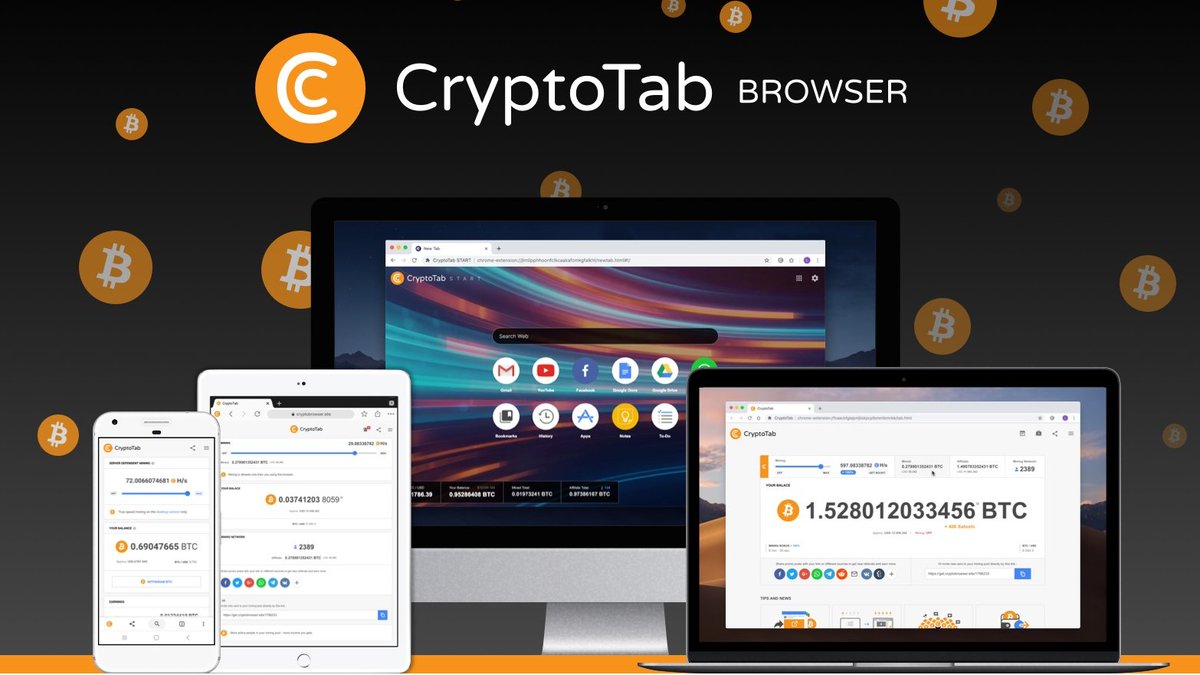 FreeCrypt0Drops's tweet photo. Hey, everybody! Check out the brand new CryptoTab browser! You just use it like a regular browser (watch Youtube, browse websites or social media networks, etc.) and earn income in BTC at the same time thanks to its built-in mining algorithm! https://t.co/kWZKj9pbk5 https://t.co/EKDCGTbjXe