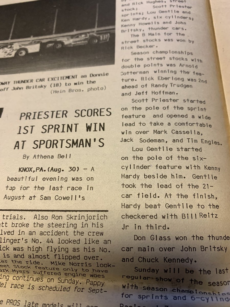 Tri-State Auto Racing News from September 4, 1987.