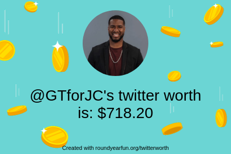GTforJC's tweet image. My Twitter worth is: $718.20

Find yours with clockurl.co/key/twitterwor…

⠀