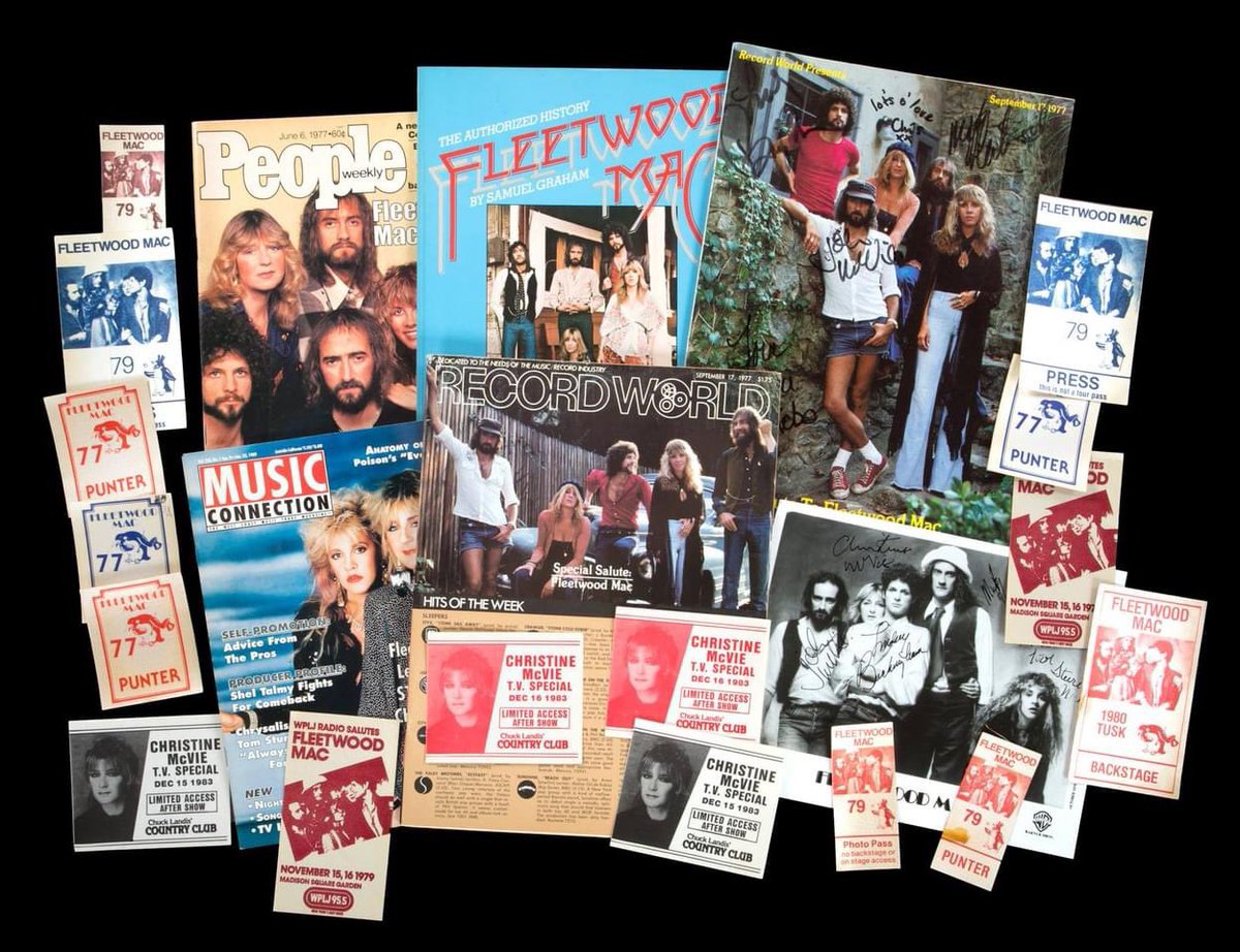 DioCancerFund's tweet photo. Up for auction, an autographed @FleetwoodMac collection, with all proceeds to benefit the #DioCancerFund!  Tag or share this post with a friend who loves Fleetwood Mac!   To be auctioned Dec 1 &amp; 2 by @JuliensAuctions.  View the auction here: https://t.co/lPCAMSGNiG https://t.co/Ptkf0FdbUt