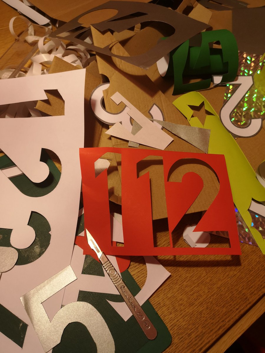 Today we're making a giant advent calendar for the village school. It's a bigger job than I'd thought!