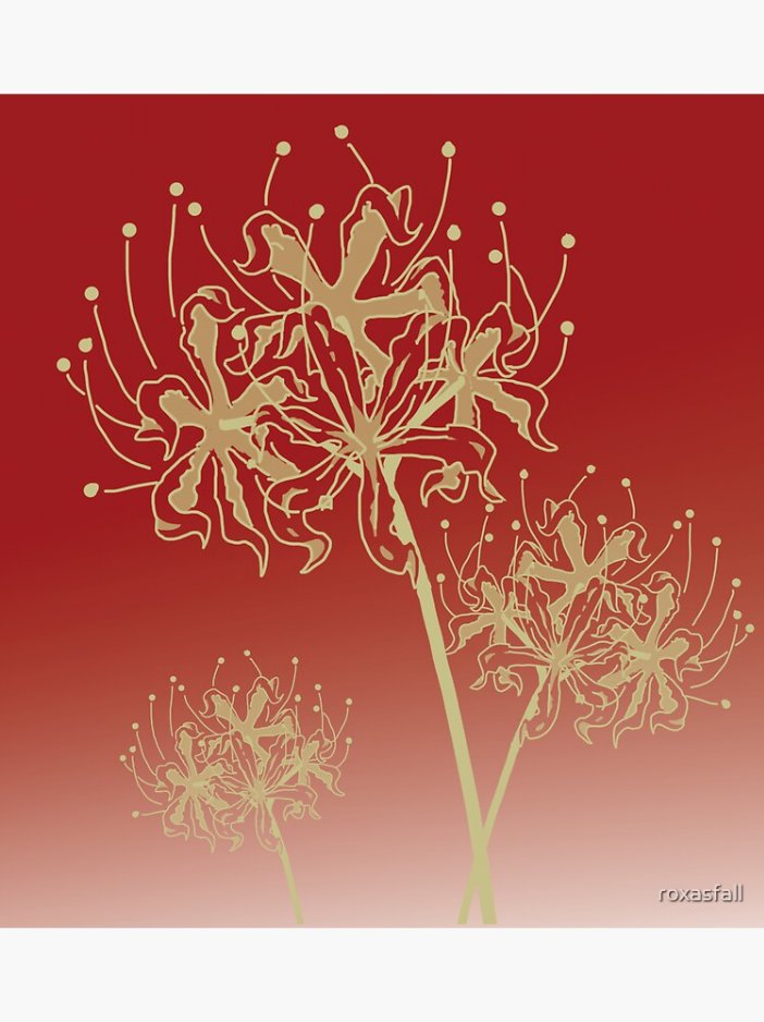 roxasfall's tweet image. Red Spider Lilies #artwork is now available here: redbubble.com/shop/ap/635685…
#iPhone12 #SamsungGalaxy #skin #tshirts #clocks #totebags #FlowersOnFriday #redbubble #spider #lily #kimetsunoyaiba #DemonSlayer #shader #MaskUp