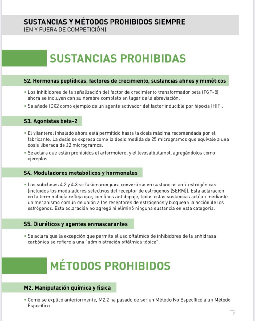 Lista de sustancias dopantes 2021 wada + lista de seguimiento de sustancias dopantes WADA. #juegolimpio.