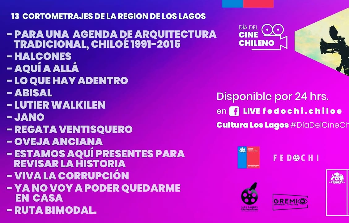 Fedochi's tweet photo. No te pierdas este 29.Nov el día del Cine, con obras de la Región de los Lagos. #Festivales, #loslagosfilmcomission, #Cine, #Cultura, #Diadelcinechileno. https://t.co/3XO3N03891