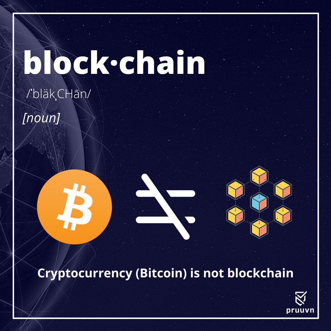 pruuvn's tweet photo. Let's dispel the rumors now. Bitcoin nor any cryptocurrency for that matter is not blockchain. There we said it!! Bitcoin is transacted over an open, public, anonymous blockchain network.  Great use case #pruuvn #pruuvnid #Blockchain #Hyperledger #gigeconomy #gig https://t.co/q5Q5BtVNka