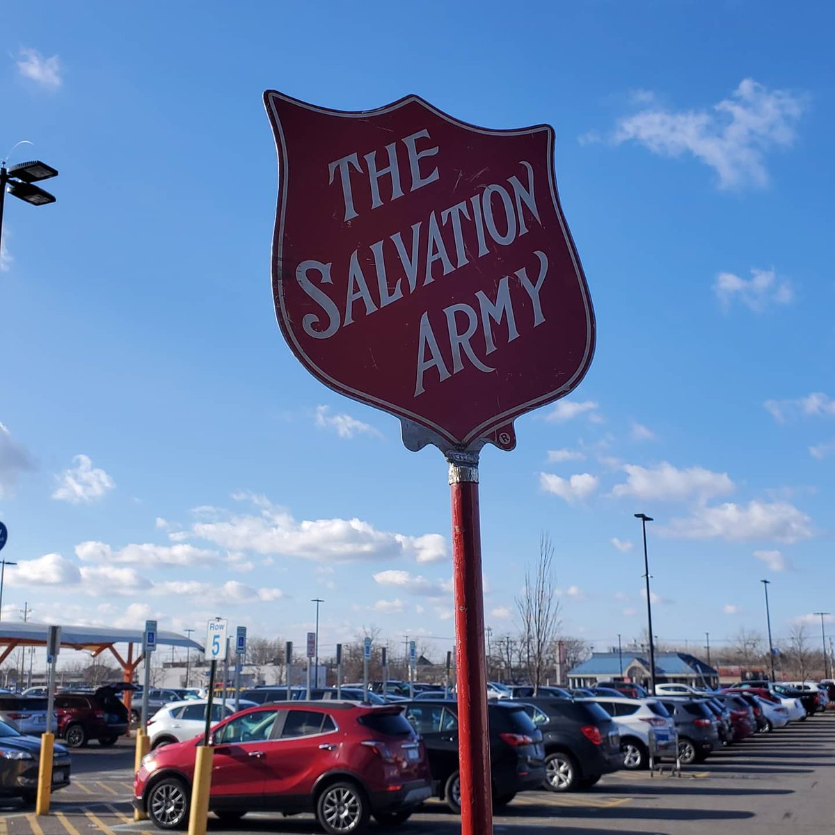 LockportP's tweet photo. Salvation Army Red Kettle Bell Walmart  Lockport NY https://t.co/DaosTOhpXA