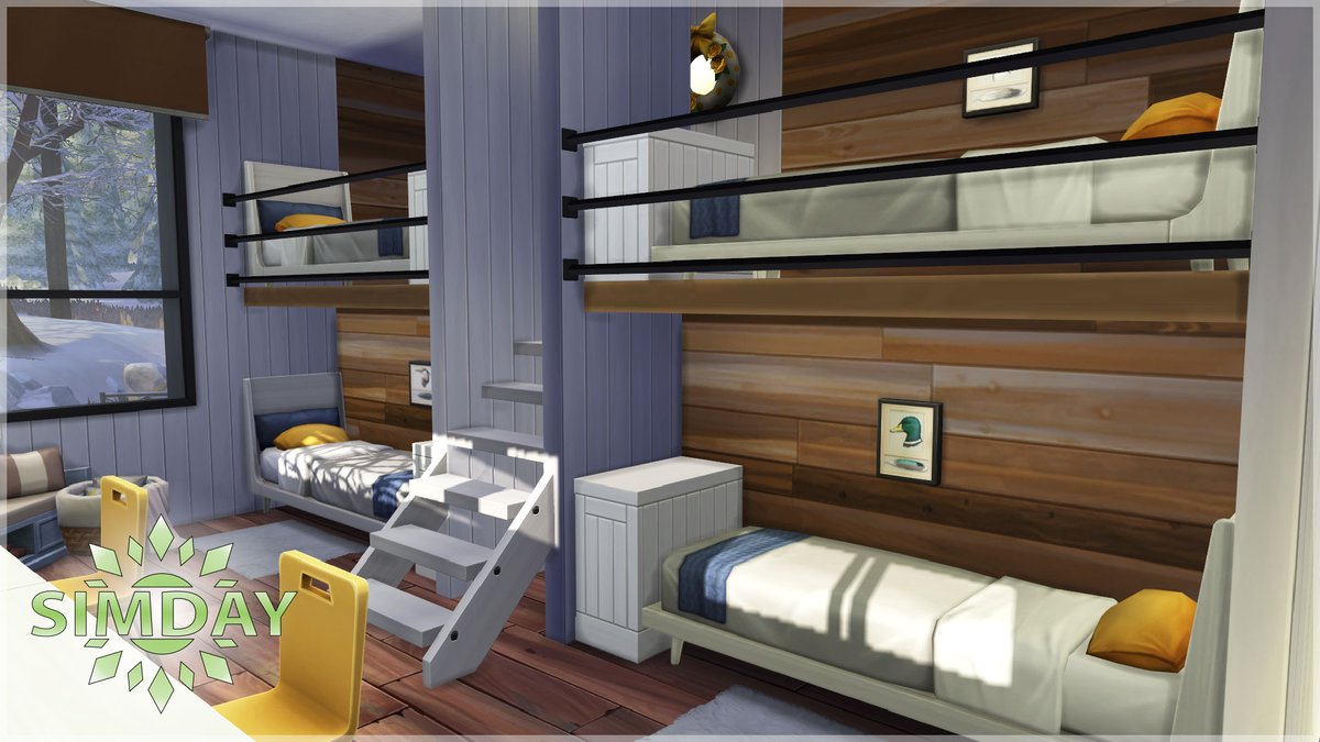 SimDayYT's tweet image. I'm happy with the bunk bed room in my Luxury Vacation Rental build. I love platforms! 🥰

Watch full build: youtu.be/ceIeIRyrRHQ

#TheSims #TheSims4 #NoCC #ShowUsYourBuilds