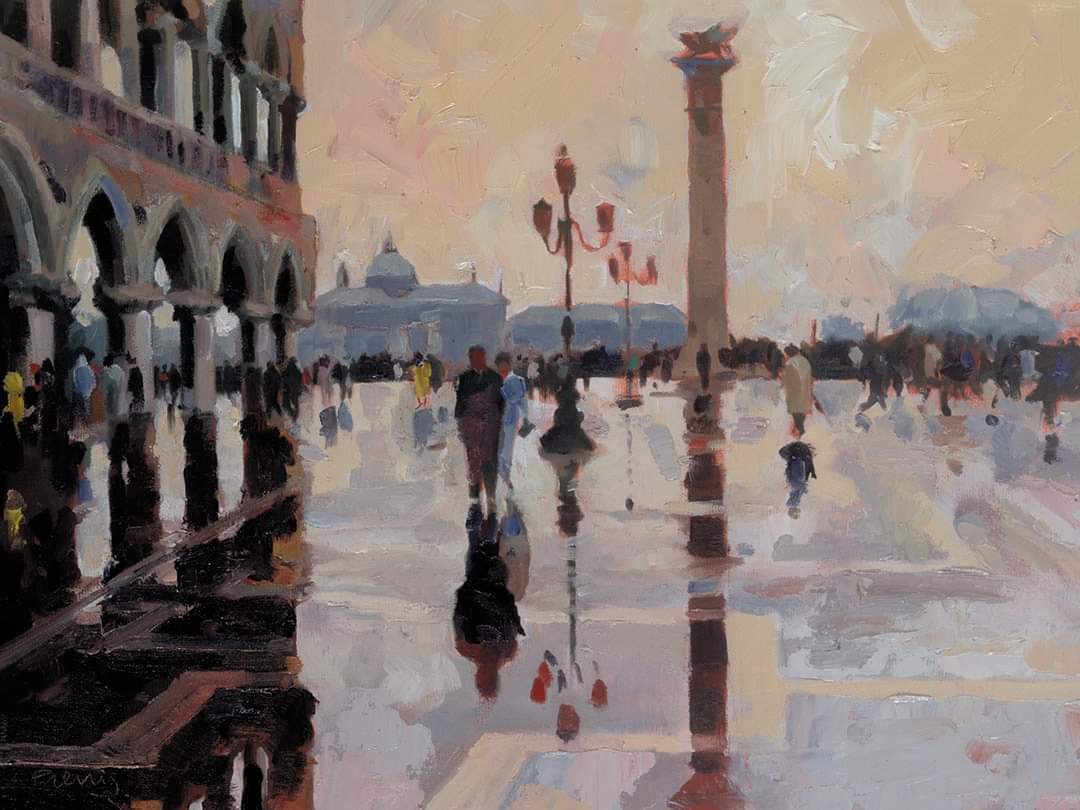A bit of a change today - an oil of St Marks Square, Venice.
Sgwar Saint Marc yn Fenis. Olew 2007
#PictureOfTheDay #Venice #OilPainting #StMarksSquare