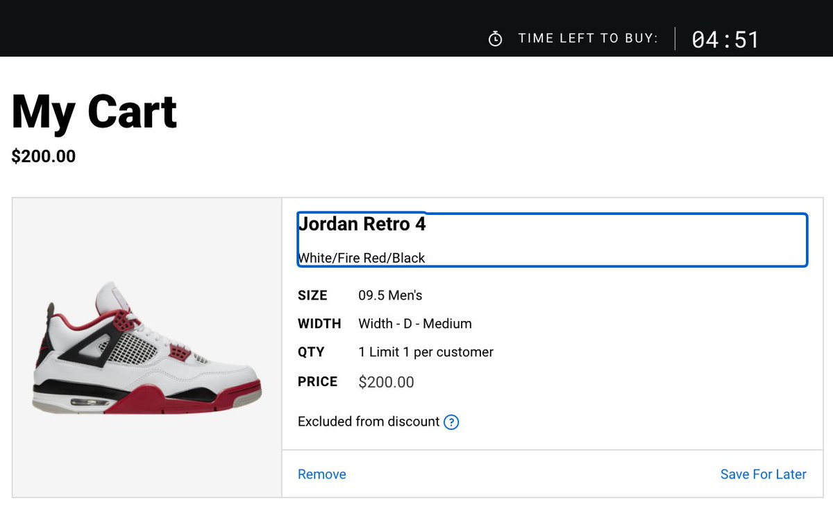 jordan 4 retro fire red footlocker