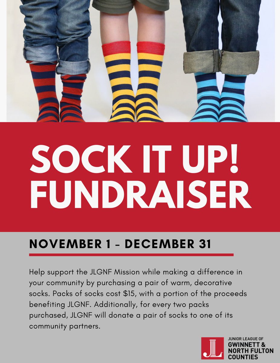 JLGNF's tweet photo. Shopping this weekend?  Check out the JLGNF Sock-it-Up Fundraiser! Get fun socks, and help the community! https://t.co/MGtxKfXmtK https://t.co/75dDXLcy3s