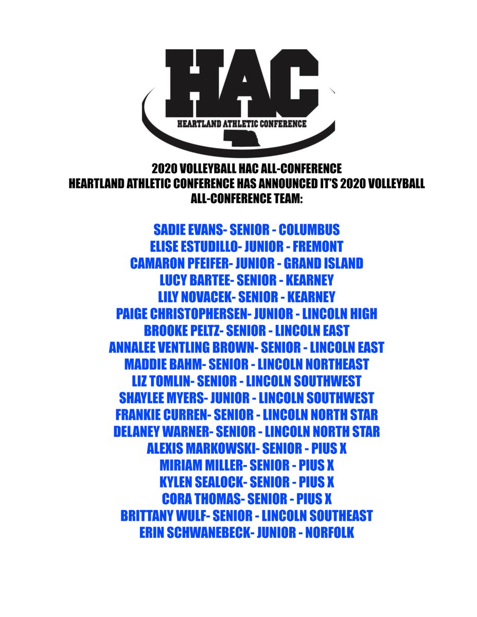 natmyers48's tweet photo. HAC Announces 2020 All-Conference Volleyball Team https://t.co/OpXkr6AEjo