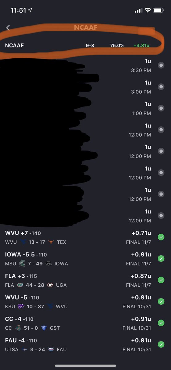 JazzyPhae23's tweet photo. No #freeplays today will be back with more for #GamblingTwitter tomorrow for #NFL Sunday ๐ป
#VIP Clients do have an 8-pack of #NCAAF posted today @JPP_VIP tho ๐
1st 5 games ๐ @ 12PM EST DM if you wanna join #TeamPhae you can always grab lines live๐๐ฝ
9-3(75%) +4.81U this yr๐ฅ https://t.co/k5PkHBKDNZ