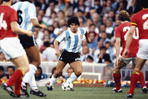 1.) In Argentina's famous 1986 World Cup win, Maradona was responsible for 71.4% of their entire goal tally. No player in history has ever contributed more to their team in one tournament.