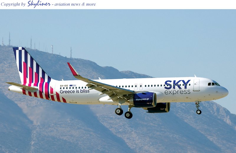 skylinerav's tweet photo. Sky Express #Greece has already taken delivery of a first #A320Neo just a few weeks after the announcement that @Airbus aircraft will join its fleet.
#Skyexpress #skyexpressgreece #airlines #hellas #SXIOG @aibfamilyflight @SpaethFlies https://t.co/3ZKNNZhKH3