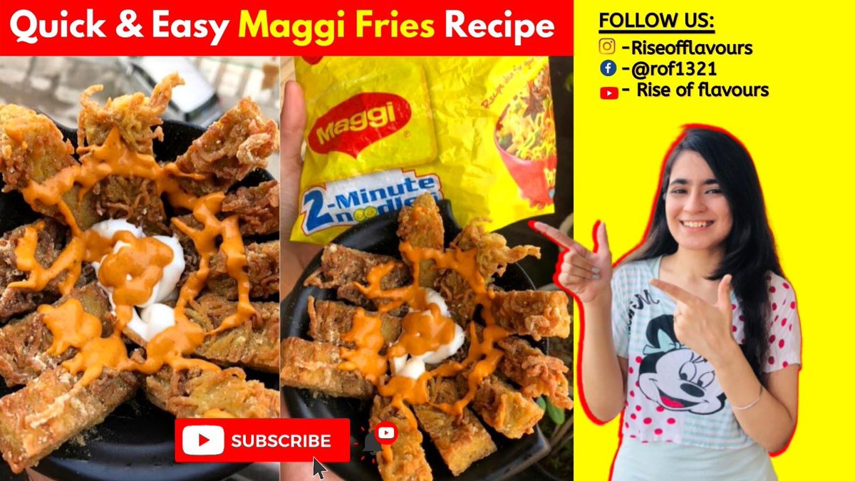 Chinky_Tandon's tweet photo. Hey guyssss
Another video out🥺❤️
Quick and easy maggi fries recipe❤️
Check out now!!!
https://t.co/S4e9fNdMyF
LIKE SHARE SUBSCRIBE ❤️ https://t.co/LAEBL2Pbm4