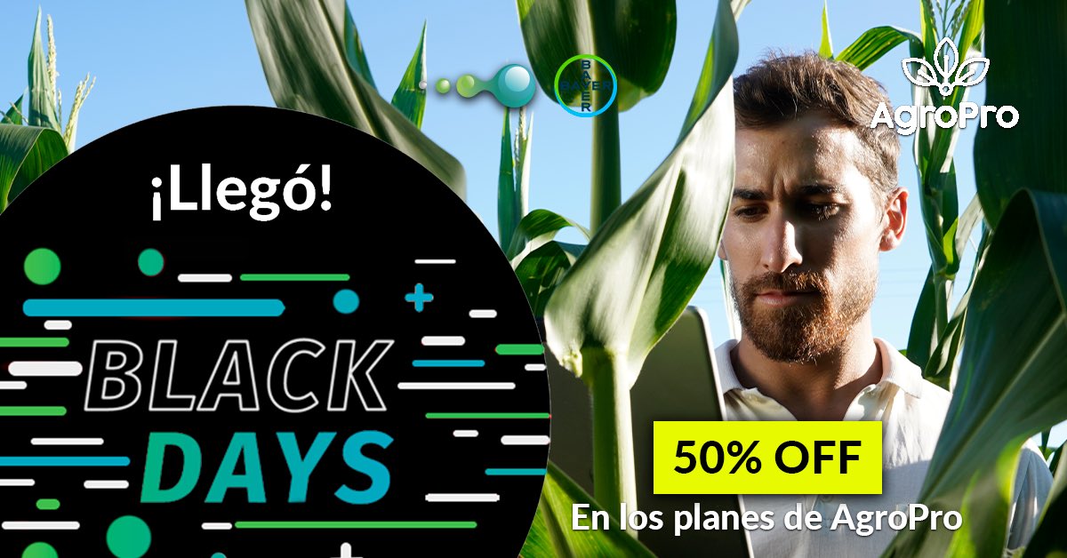 agroproag's tweet photo. ¡Llegó #BlackDays a la @redagroservices !
¿Tenés puntos? Del 27 al 30 de noviembre, canjealos por un Plan #AgroPro con un 50% OFF ¡Y empezá a llevar la gestión del negocio agrícola en un solo lugar!
https://t.co/9Nvg2oQEhK
#Digitalización #Bayer #RedAgroServices #AgTech https://t.co/imKW1KhKYj