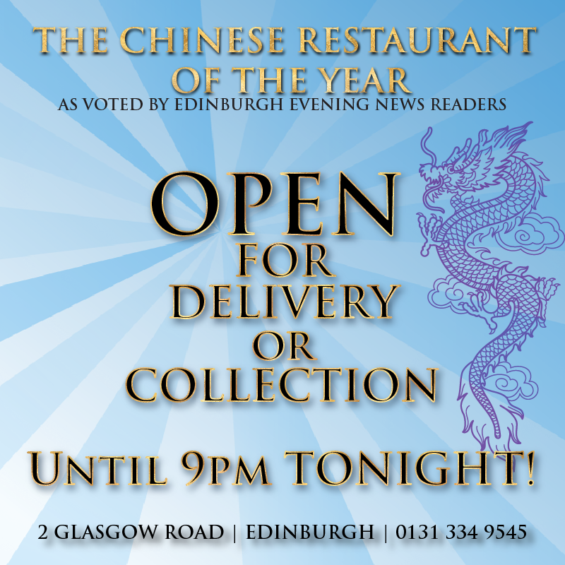 Good evening everyone! 
Just a reminder to let you know that you can order:
🚐DELIVERY
or🥡COLLECTION

UNTIL 9PM TONIGHT!
0131 334 9545

#edinburgh #edinburghtakeaway #edinburghfood #edinburghtakeout #scotland #edinburghrestaurant