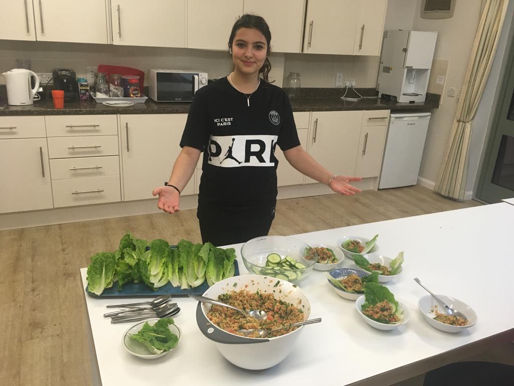 Last night Lily and Paris cooked up a storm with a Turkish salad and New York Cheesecake!