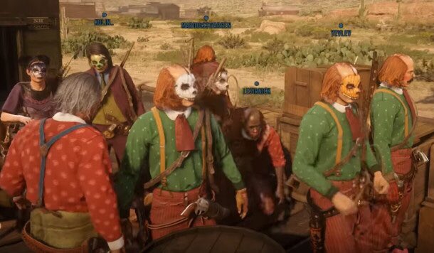 DonaldBergin2's tweet photo. Time to dress like a clown in Red Dead online, again. Rockstar treat us like clowns, might as well dress like one. #freedailychallenges https://t.co/wD4Lx0uWBN