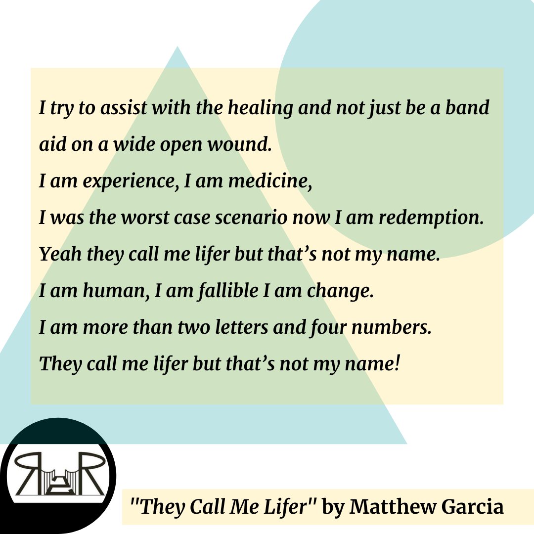 Powerful new piece from R2R member Matthew Garcia 'They Call Me Lifer'

#AbolishDBI #EndDeathByIncarceration #Right2Redemption
