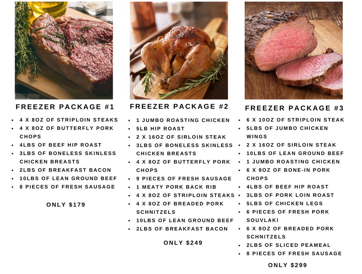 HalendasMeats's tweet photo. Stock up and save! Visit your local Halenda’s store to pick up a Freezer Pack. Buy a bundle and enjoy! Save time and money with Halenda’s Freezer Packs. All orders are custom cut, freezer wrapped and high quality.

Online store: https://t.co/hS4nH7g9uU

#freezerpacks #halendas https://t.co/Hlp3Q68AMT