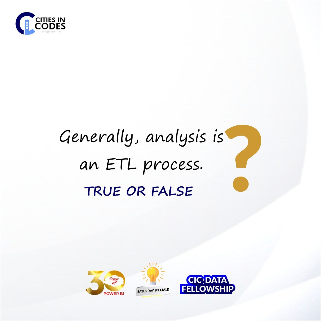 cic_datafellows's tweet photo. #ETL is a process but who uses it is a big question worth answering.
#CitiesInCodes #CodifyingCities #CiCodes #CinC #CIC #CICDataFellowship #CIC30DaysOfPowerBI #Datamagnificent #PowerUP https://t.co/LoN3Bk17Qd