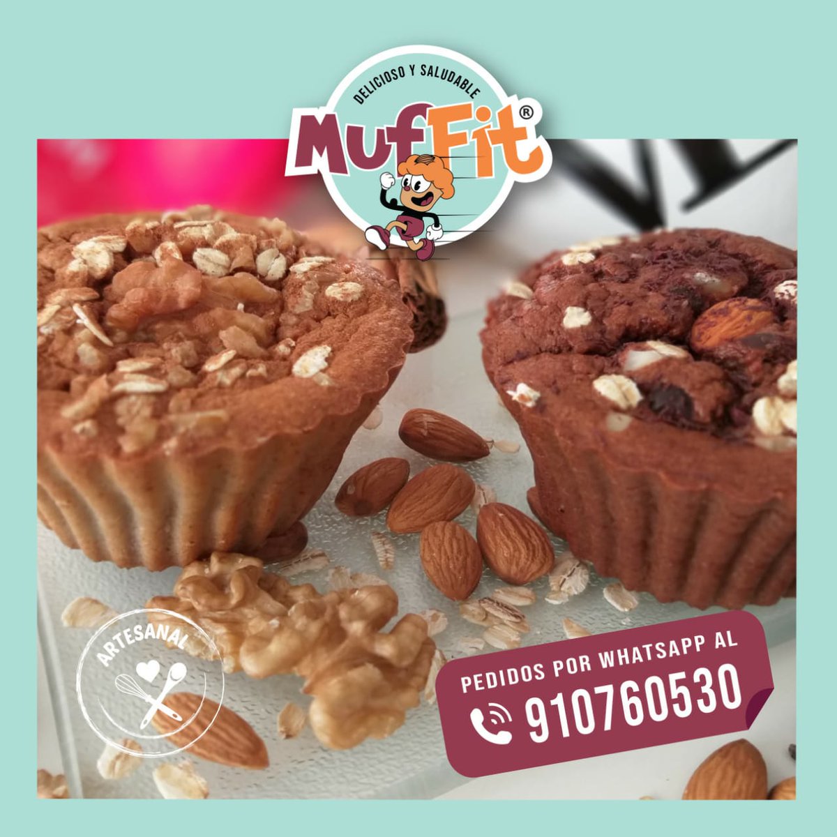 LalyGoyzueta's tweet photo. Amigos tuiteros!!! Aquí les dejo una fotito de nuestros deliciosos y saludables #muffits para que les provoque y me hagan sus pedidos!! Son de pura avena integral, fruta, leche descremada, huevos. Sin azúcar, ni grasa añadida!! Pedidos desde media docena!!! https://t.co/1fol9Nz9Lp