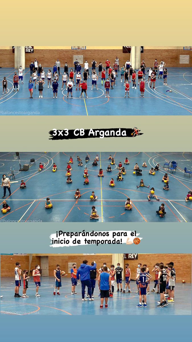 baloncesarganda's tweet photo. Nuestros jugadores tras el 3x3 del Club. ¡Preparándonos para el inicio de la temporada! 💪🏻🏀 #cbarganda #basket #baloncesto https://t.co/q65b6MVgp9