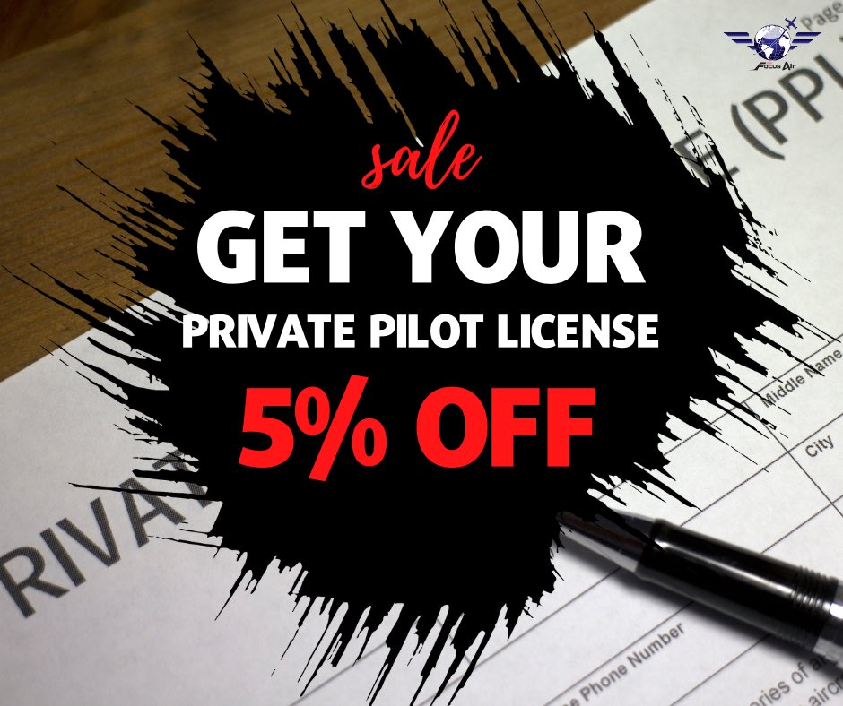 focus_air's tweet photo. Get Your Private Pilot License Now! 🤩👨‍✈️👩‍✈️

Don’t miss out on this massive saving now ⬇️

🔴5% OFF🔴😬

Visit our website for all our course↙️

🌍https://t.co/hPb4udHVfW

#focusair #discounts #aviation #ppl https://t.co/lm3rbVxDJp
