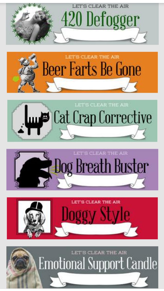 ReekHavocLLC's tweet photo. We have a candle for all your holiday needs: #shitshow survival, #dysfunctionalfamily fumigator #emotionalsupport candle, #dogfart fixer, and MORE! Get all the details at: https://t.co/W7wsjdB8ft https://t.co/2Mp0WtcFCG