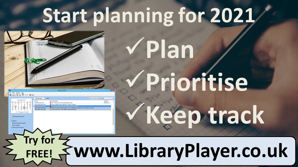 LibraryPlayer's tweet photo. @ALLinBIZnet How is everyone at #allinbizhr this weekend? Anyone started planning for 2021?

I have to-do list software that can help with your planning - a free trial is available at: https://t.co/qLOIKuMXs8 https://t.co/GFYnrY5Uof