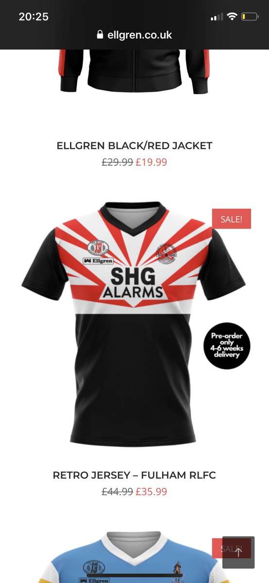 Our next article, scheduled for Monday is all about the history of #RugbyLeague in London. 

Check out @Ellgren2 who have a Black Friday reduction on this cracking retro Fulham shirt.